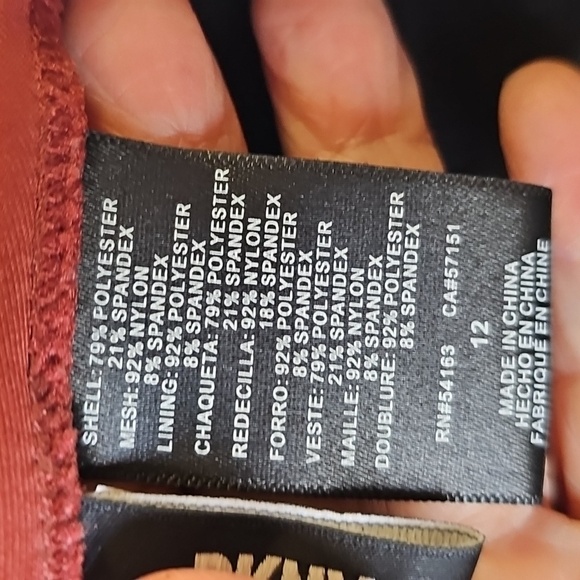 DKNY womens  One Piece Swimsuit. Rust‎ Color Size 12. Rouching. - Picture 9 of 10